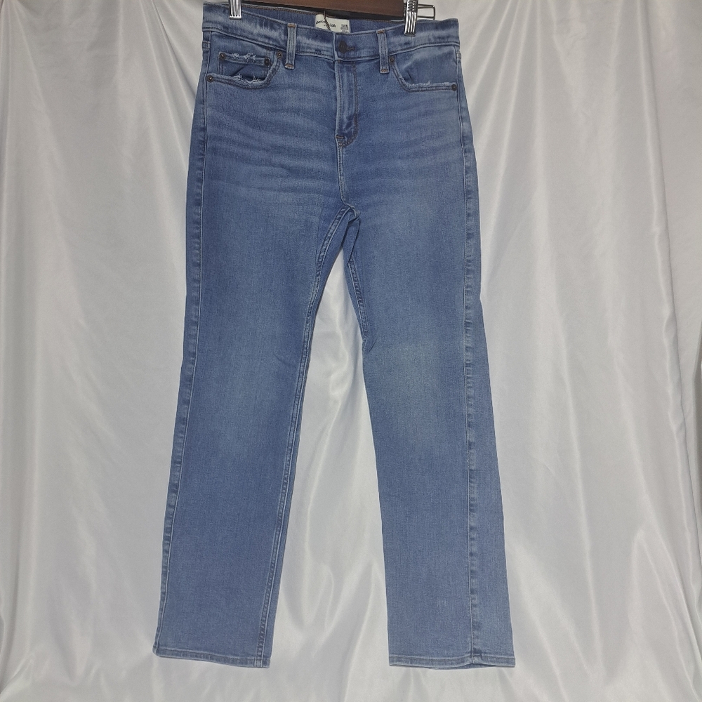 Abercrombie Kids Girls Sz 15‎ 16  Straight Leg Adjustable Waist Jeans
